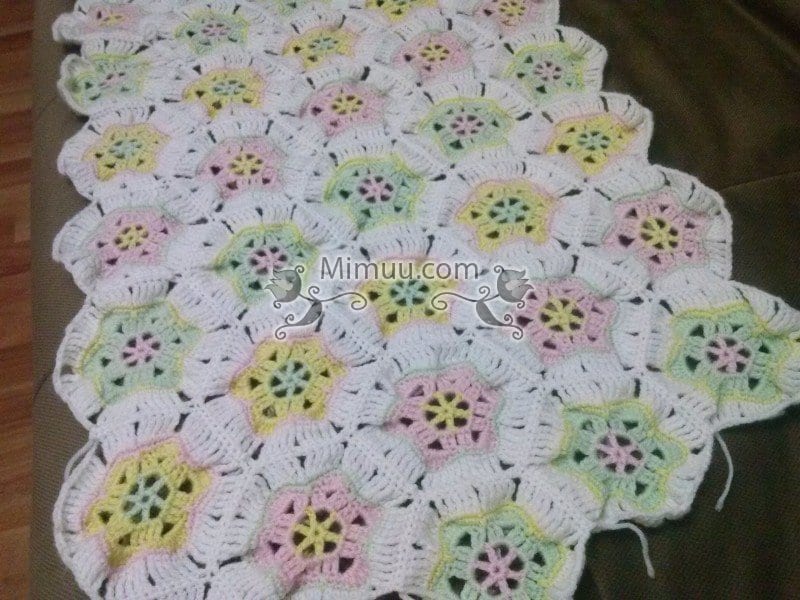 Altıgen Bebek Battaniyesi Modeli 7