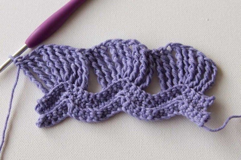 Tığ İşi Dalgalı Bebek Battaniyesi Modeli 6