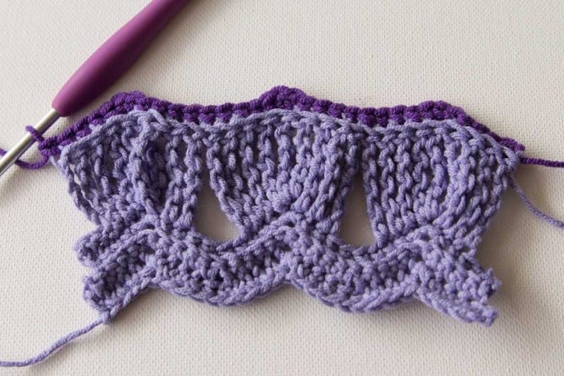 Tığ İşi Dalgalı Bebek Battaniyesi Modeli 7