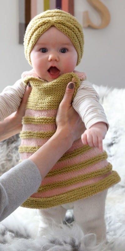 Kız Bebeklere Örgü Elbise Modelleri 153