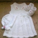 Kız Bebeklere Örgü Elbise Modelleri 155