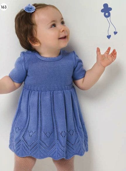 Kız Bebeklere Örgü Elbise Modelleri 157