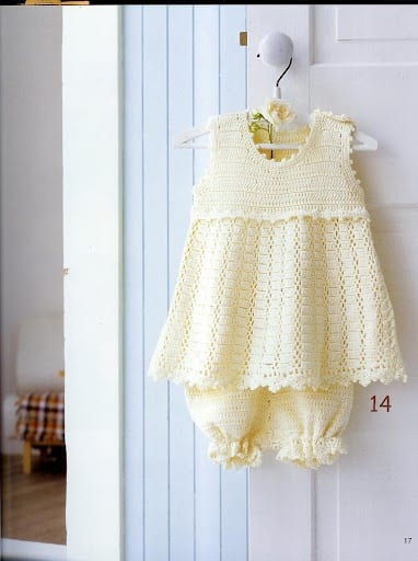 Kız Bebeklere Örgü Elbise Modelleri 188