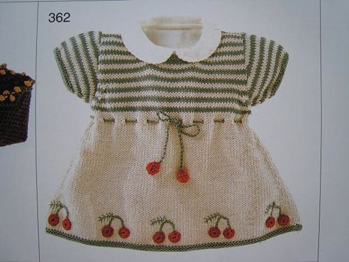 Kız Bebeklere Örgü Elbise Modelleri 198