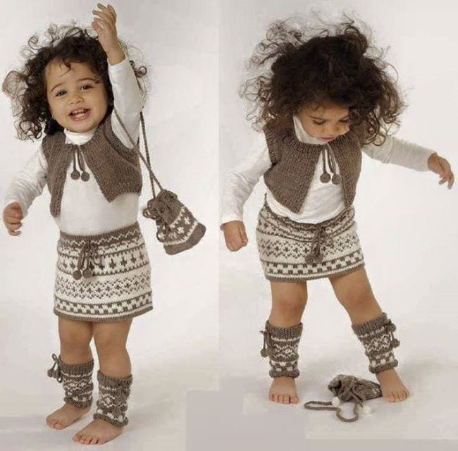 Kız Bebeklere Örgü Elbise Modelleri 202