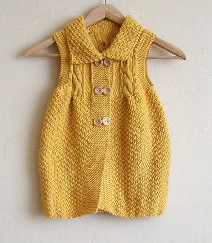 Kız Bebeklere Örgü Elbise Modelleri 48