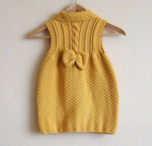 Kız Bebeklere Örgü Elbise Modelleri 84