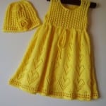Kız Bebeklere Örgü Elbise Modelleri 8