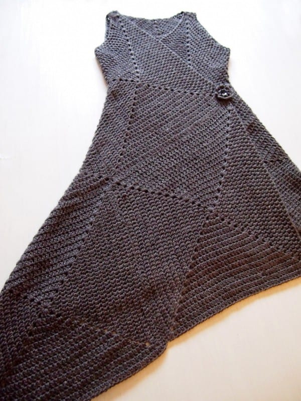 Tığ İşi Asimetrik Yelek Modeli Yapılışı 2