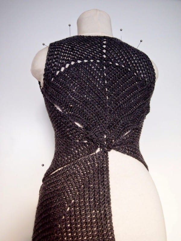 Tığ İşi Asimetrik Yelek Modeli Yapılışı 8