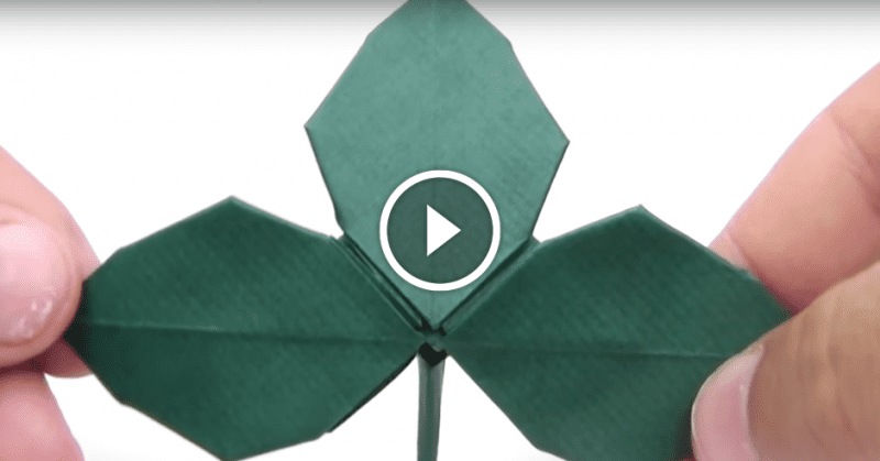 Origami Çiçek Yaprağı Yapılışı