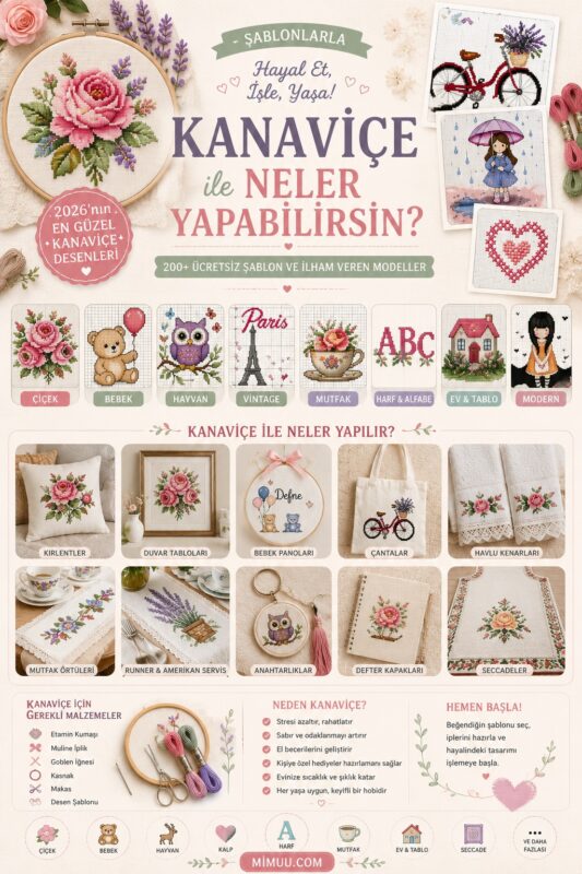 130+ Farklı Kanaviçe Örnekleri ve İşleme Şablonları 4