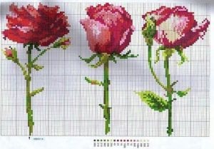 Kanaviçe Gül Desenleri - Resim 41
