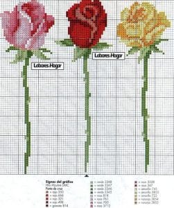 Kanaviçe Gül Desenleri - Resim 43