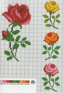 Kanaviçe Gül Desenleri - Resim 47