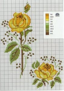 Kanaviçe Gül Desenleri - Resim 53