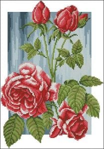 Kanaviçe Gül Desenleri - Resim 87