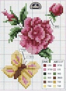 Kanaviçe Gül Desenleri - Resim 99