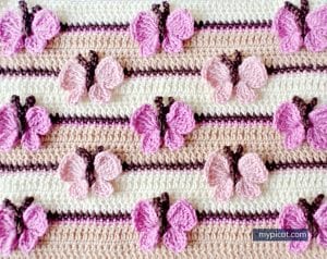 Kelebekli Bebek Battaniyesi Yapılışı 28