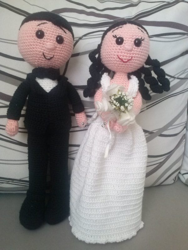 Amigurumi Gelin Damat  Yapılışı 9