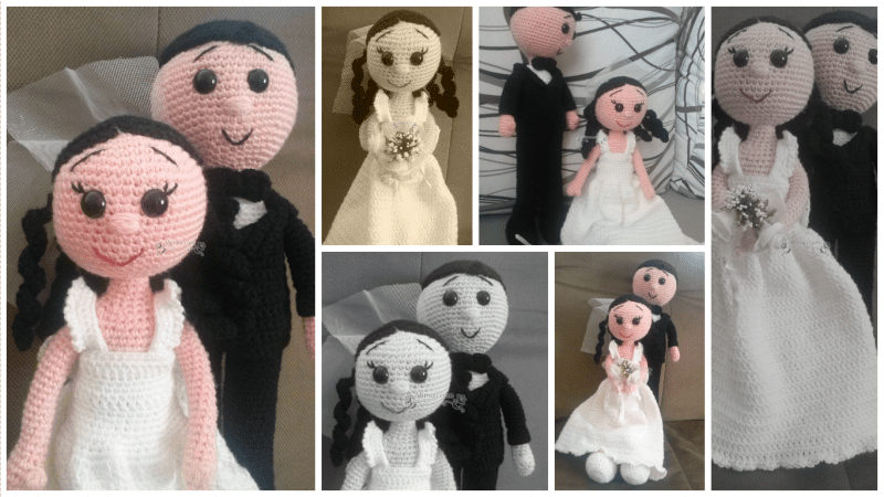 Amigurumi Gelin Damat  Yapılışı 10