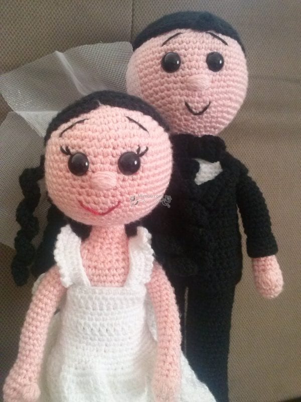 Amigurumi Gelin Damat  Yapılışı 4