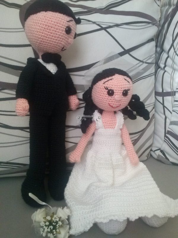 Amigurumi Gelin Damat  Yapılışı 8