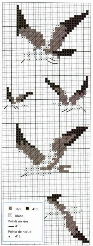Etamin Şablonları Kuş Desenleri 9