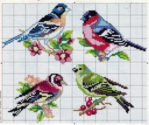 Etamin Şablonları Kuş Desenleri 99