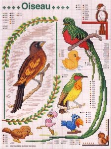 Etamin Şablonları Kuş Desenleri - Resim 13
