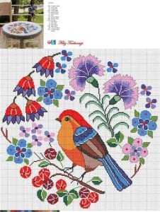 Etamin Şablonları Kuş Desenleri 50