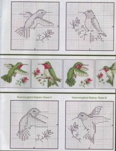 Etamin Şablonları Kuş Desenleri - Resim 6