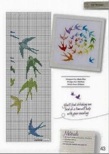 Etamin Şablonları Kuş Desenleri - Resim 7