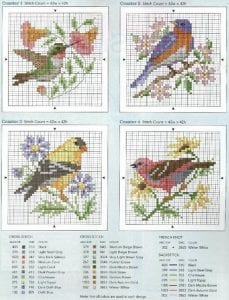 Etamin Şablonları Kuş Desenleri 80