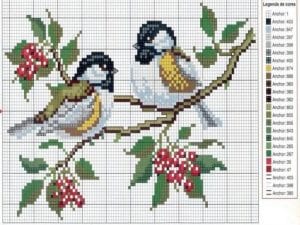 Etamin Şablonları Kuş Desenleri 82