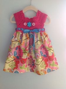 Kumaşla Örgü Kız Çocuk Elbise Modelleri ve Yapılışı - Resim 101
