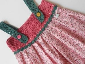 Kumaşla Örgü Kız Çocuk Elbise Modelleri ve Yapılışı - Resim 42