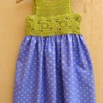Kumaşla Örgü Kız Çocuk Elbise Modelleri ve Yapılışı 81