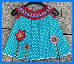 Kumaşla Örgü Kız Çocuk Elbise Modelleri ve Yapılışı - Resim 92