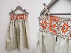 Kumaşla Örgü Kız Çocuk Elbise Modelleri ve Yapılışı - Resim 93