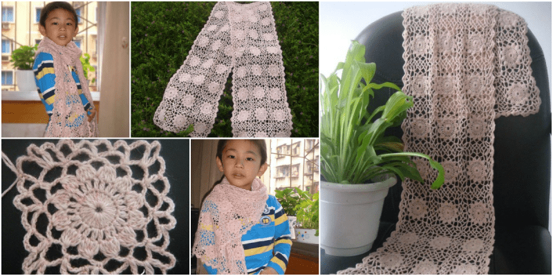 Love Tığ İşi Şal Modeli Yapılışı 11