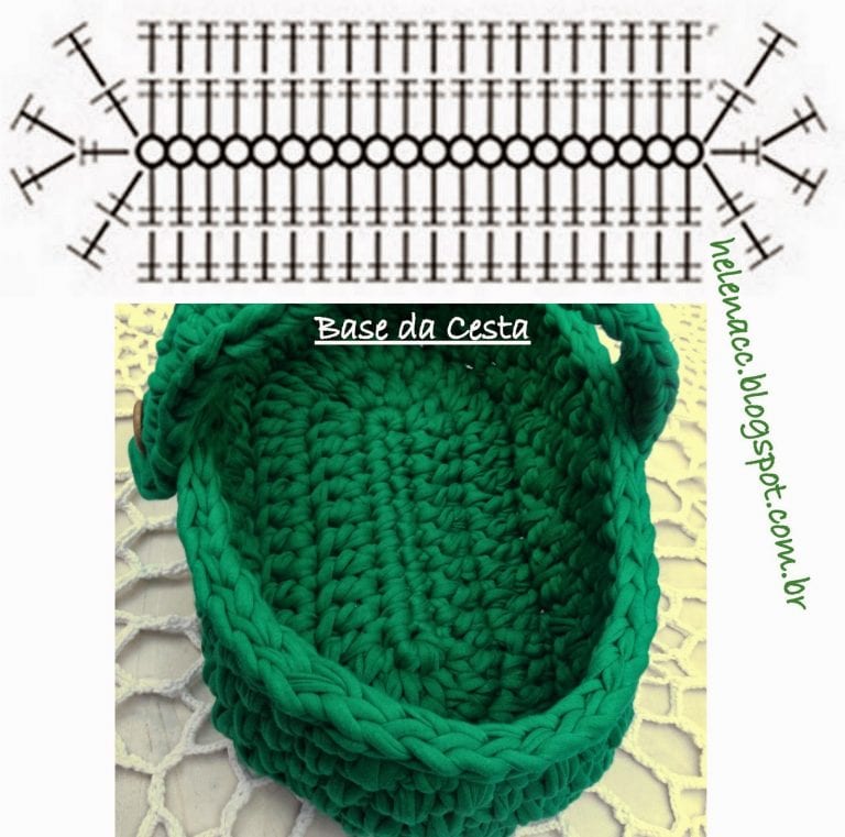 Схема вязание крючком корзинка