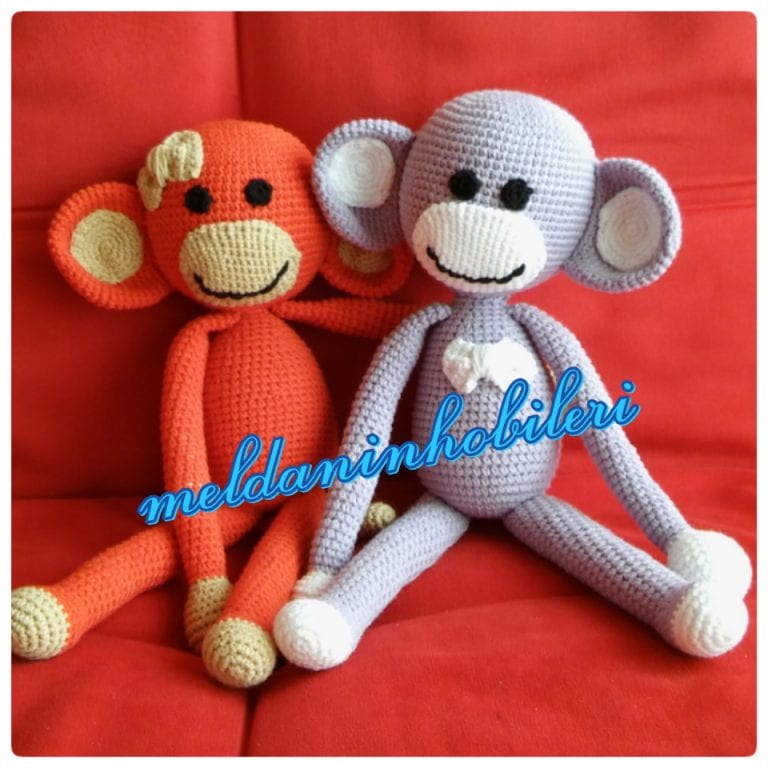 Amigurumi Perde Bağı Uyku Arkadaşı Maymun - Mimuu.com