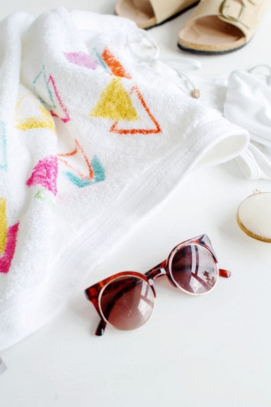 DIY, Stencil Şablon ile Plaj Havlusu Yapılışı 18