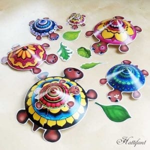 Okul Öncesi Etkinlik Kaplumbağa Mandala Yapımı 7