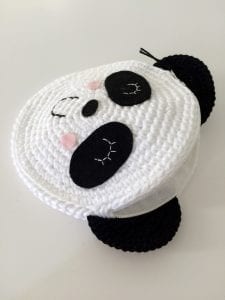 Tığ İşi Sevimli Panda Çanta Yapılışı 6