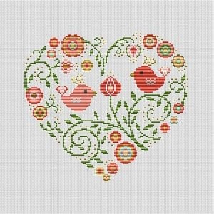 80+ Etamin Şablonları Kalp Desenleri - Etamin Şablonları Kalp Desenleri 39