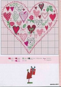 80+ Etamin Şablonları Kalp Desenleri - Etamin Şablonları Kalp Desenleri 49