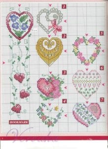 80+ Etamin Şablonları Kalp Desenleri - Etamin Şablonları Kalp Desenleri 6