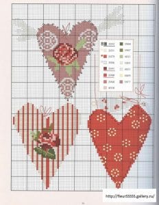 80+ Etamin Şablonları Kalp Desenleri - Etamin Şablonları Kalp Desenleri 8